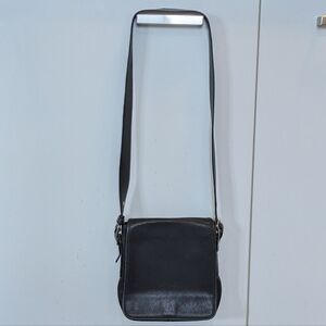 Vintage Coach Legacy Studio Flap Leather Messenger Crossbody Bag Black